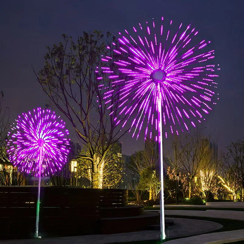 Фейерверк украшение водонепроницаемый Пейзаж синхронизация декоративные огни Светодиодный столб освещение