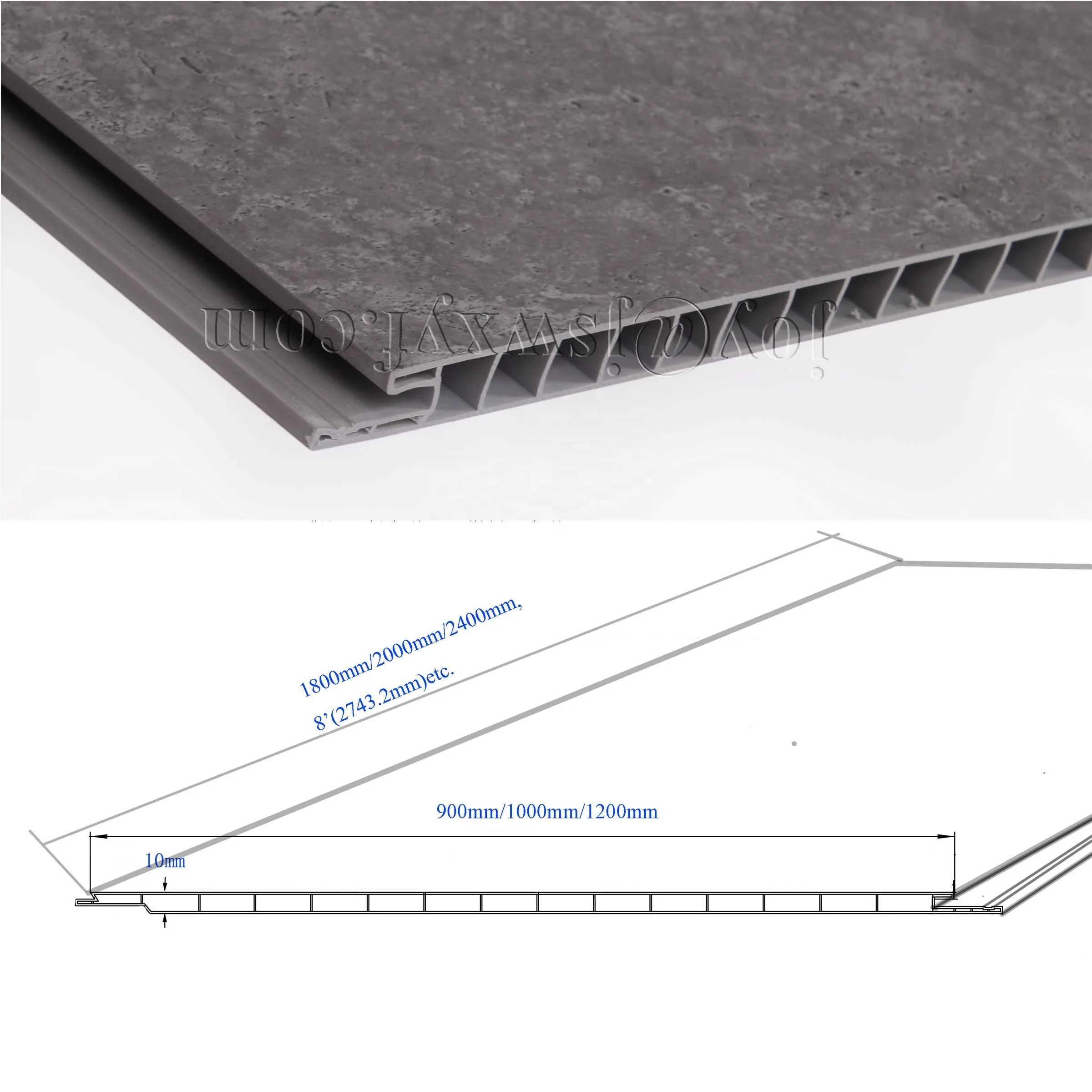 1m wide pvc cladding popular in U.K. for interior wall decoration