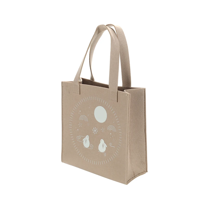 
Wholesale cheap environmentally friendly felt bag shopping tote bag unique polyester gift bag can be printed LOGO 
