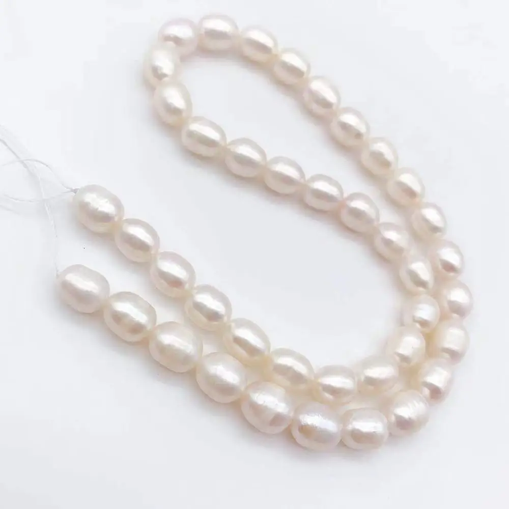 
8-9mm best design pink natural freshwater pearl rice loose beads in pearls jewelry 