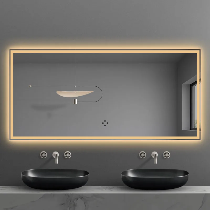 hotel led wall mirrors frameless bath mirrors bathroom lighted glass mirror with light waterproof