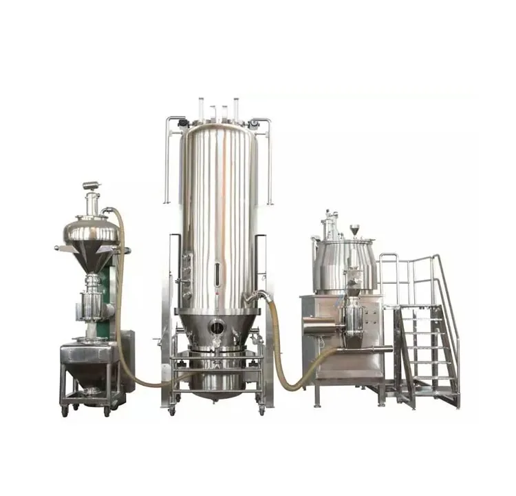 Customize Fluid Bed Dryer Granulator Reactor Multi Sleeve Bags Flat Granulate Fluidized Drying Coater Equipment Filter Bag