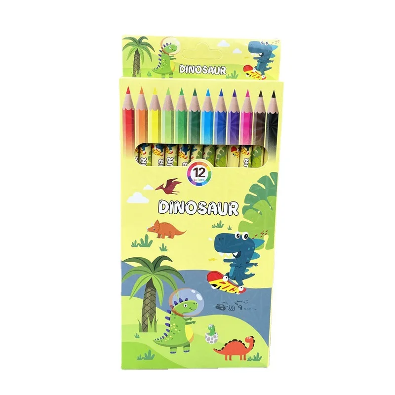 Customized Children Small Wooden Mini Natural Wood Colored Pencil Set rainbow Drawing Coloured Tube Color