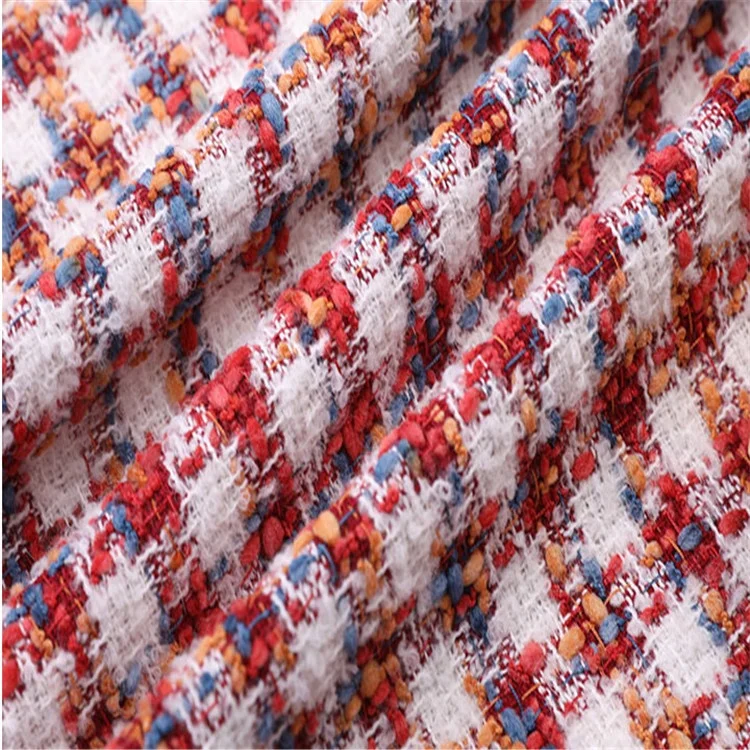 Luxury Autumn And Winter Fabrics Bright Color Series Grid Romantic Explosion Soft Cloth