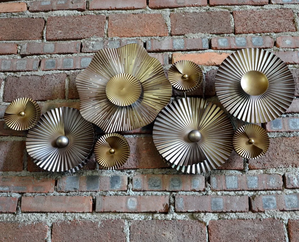 
living room wrought iron sheet circle Antique Metal Wall Art 