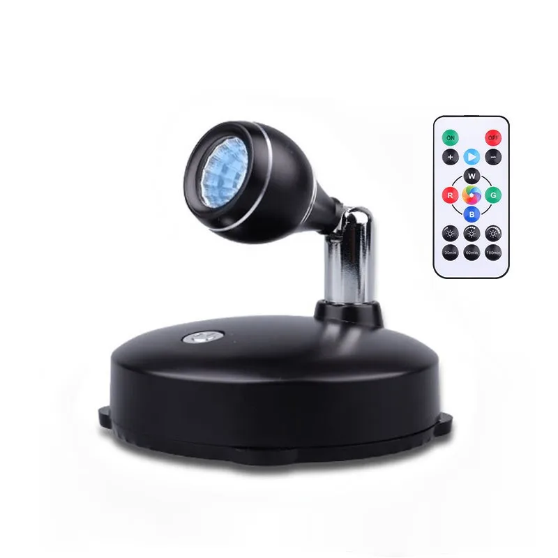 Power saving mini 16 colors rgb spotlights wiring free  led spotlight for exhibition cafe bar home hotel