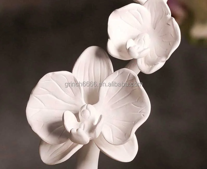 Essential Oil Aromatherapy Ceramic Flower Diffusers Ceramic rose diffuser flower dispenser Porcelain Flower Aroma Oil Diffuser