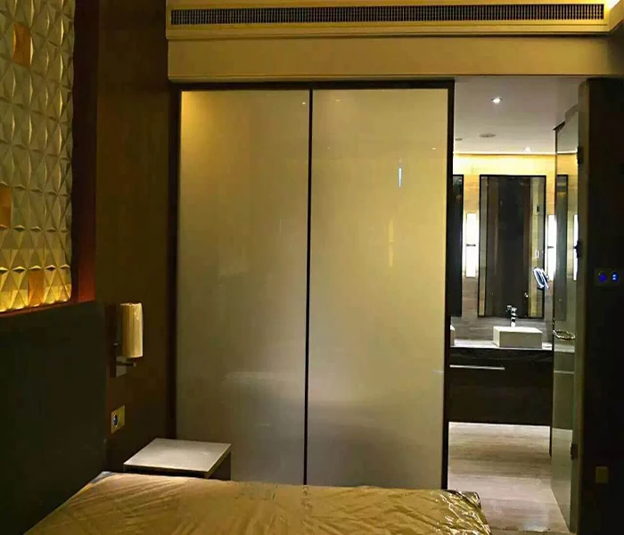 Rushui Smart Glass Decoration Projection Remote Control Laminated Glasses Sliding Doors