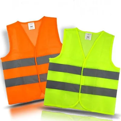 Wholesale 60g Custom Made  Hivi High Visibility Traffic Safety Vest Polyester Fluorescent Reflective Vest