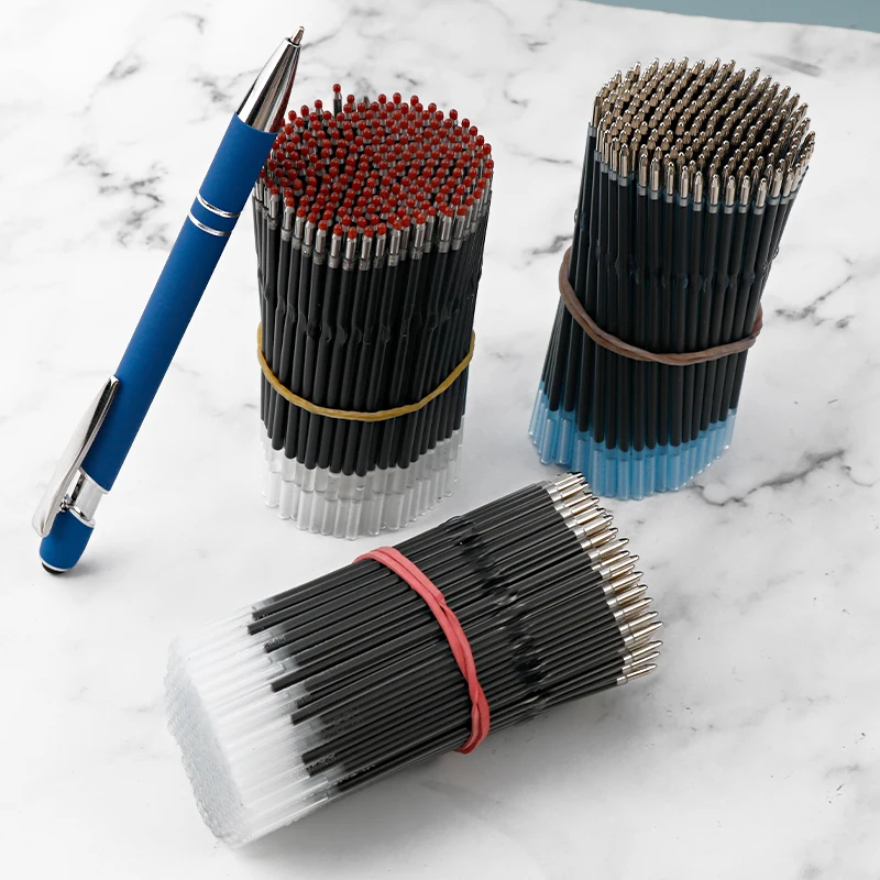 98mm Press the refill Promotional New Multifunction Ball Stylus Soft Touch Screen Pen 2 In 1 Metal Ballpoint Pens Refill