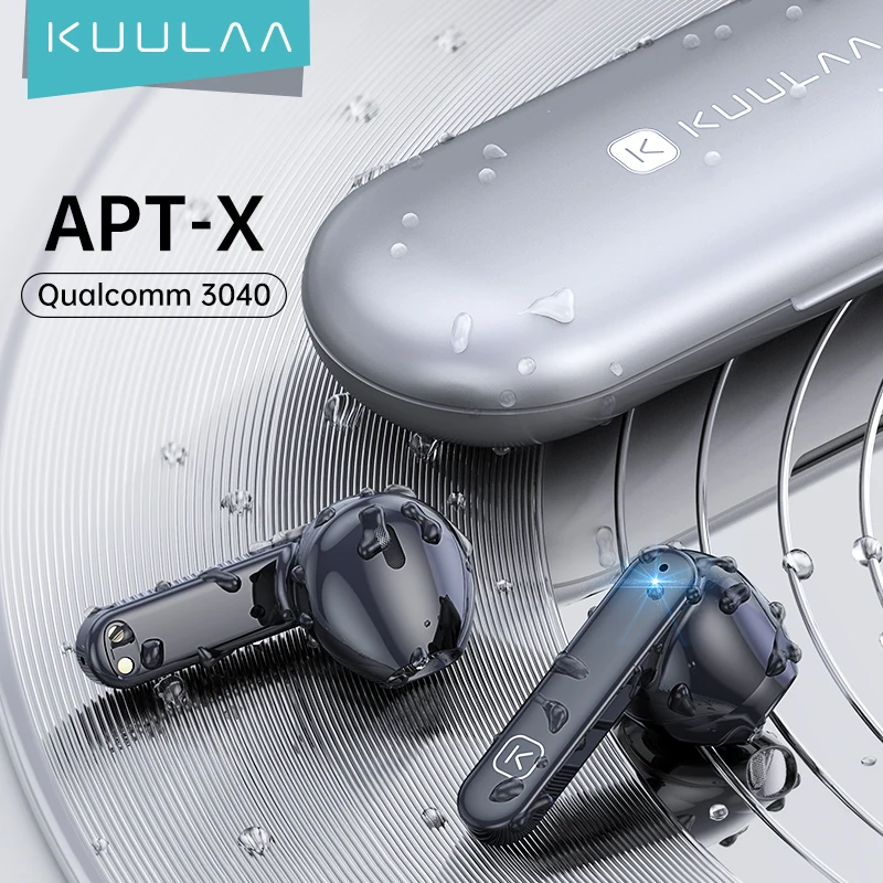 Kuulaa лакированная QCC3040 ENC технология снижения уровня шума BT V5.2 наушники Ультра-тонкие наушники-вкладыши TWS с поддержкой APT-X