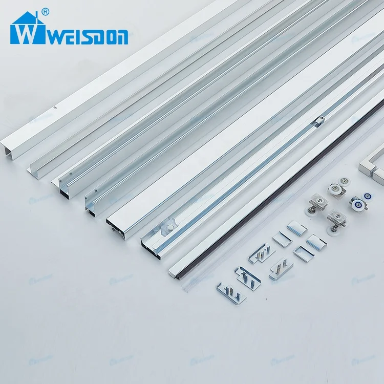 Weisdon Modern Luxury Design Walk In Aluminum Profile Framed Single Sliding Glass Shower Cabin