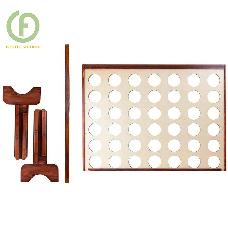 Custom wooden connect four outdoor 4 in a row game set for outdoor games giant toys