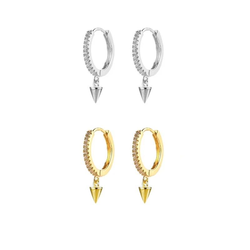 Colorful Rainbow Copper Hoops Earring For Women Demon Eye Gift Smile Face Earrings Jewelry Crown Earrings