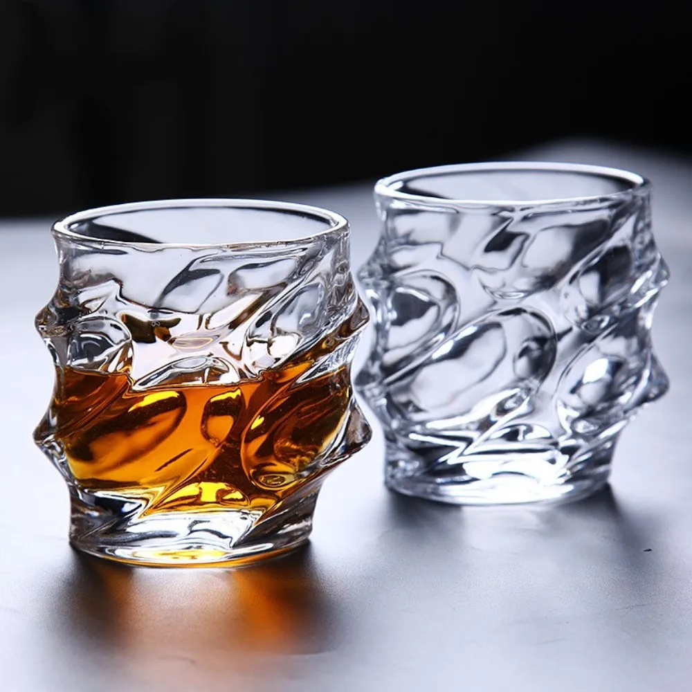 heat resistant thickened transparent crystal drinking glass shot glass bar home beer cup whiskey glass
