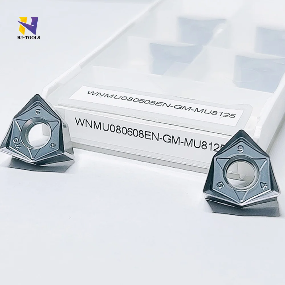 Tungsten carbide cnc cutting tool WNMU indexable milling inserts carbide machining