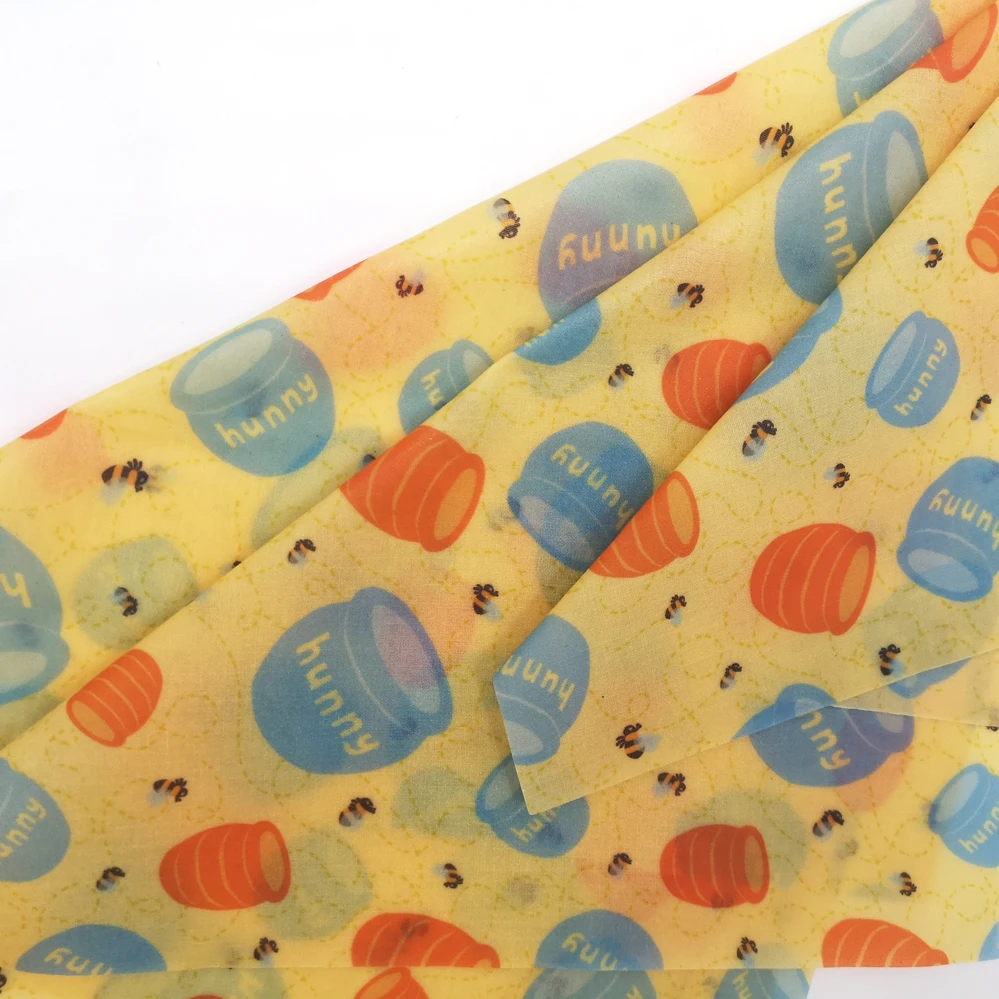 2024 Eco-Friendly Beeswax Food Storage Containers Foldable Zero-Waste Kitchen Cloth Wraps for Food Packaging Kitchen Storage