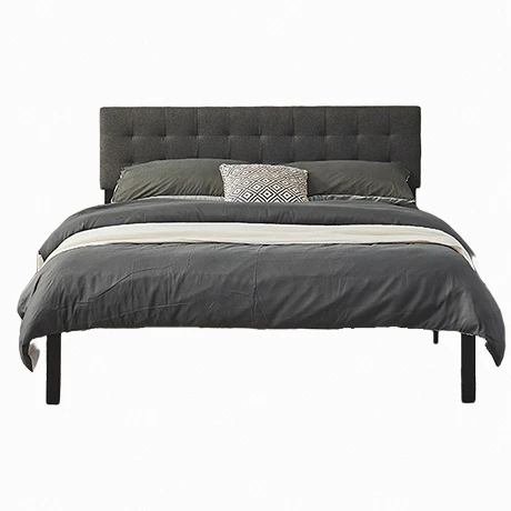 Cheap MOQ 1 Platform Bed with Headboard Morden king Size Queen Upholstered Bunk Frame Bedroom Furniture Set