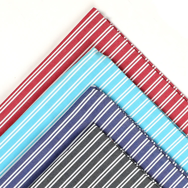 plain woven tencel cotton fabric yarn-dyed silk cotton stripe fabric shirt fabric