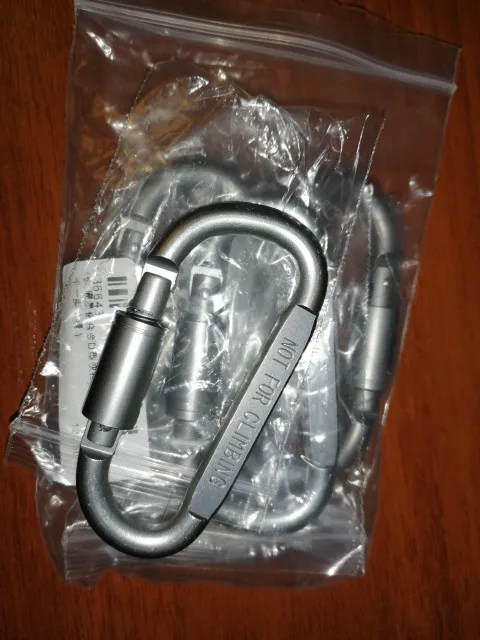 
5pcs Outdoor Camping Aluminum Carabiner Hunting Equipment Survival Kit Lock Tool 