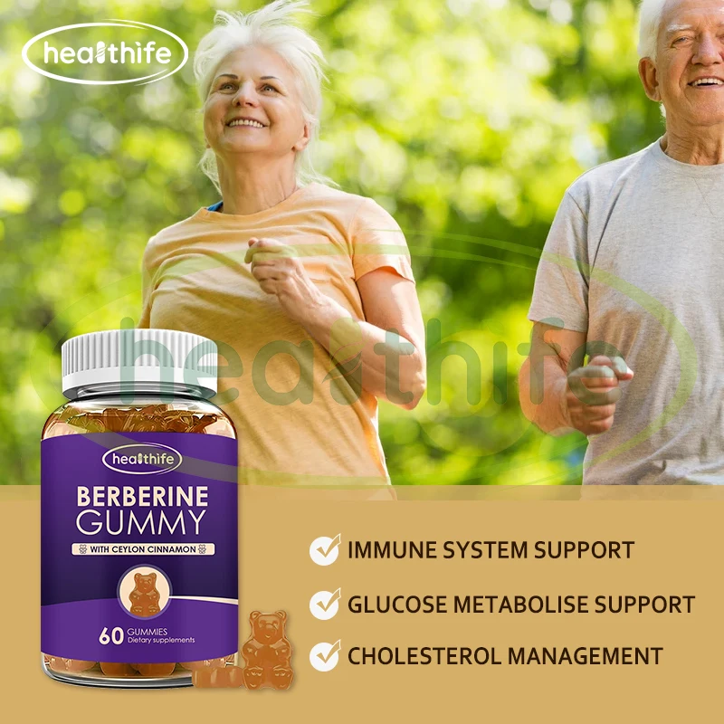 Добавка Healthife Берберин HCL жевательные конфеты с цейлоновой корицей бериновая Мармеладка