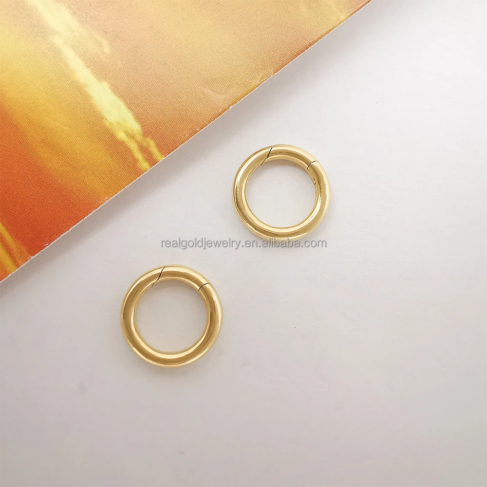 Fine Jewelry 18K Real Gold Au750 Yellow Gold Connector Clasp Jewelry Findings For Necklace DIY Gold Accessory