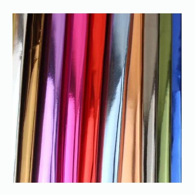 Sustainable 0.7 mm Woven PU Rexine Imitation Artificial Faux Synthetic Patent Leather Mirror Fabric for Bag Shoe High Heels