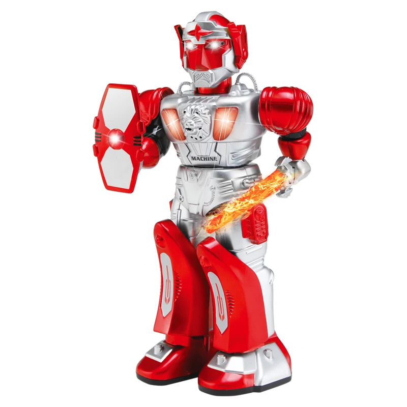 Attractive design kids will like it at first glance electric toys rotate freely removable weapons battle smart robot