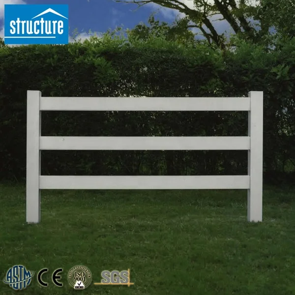 PVC post and rail fence for wholesale