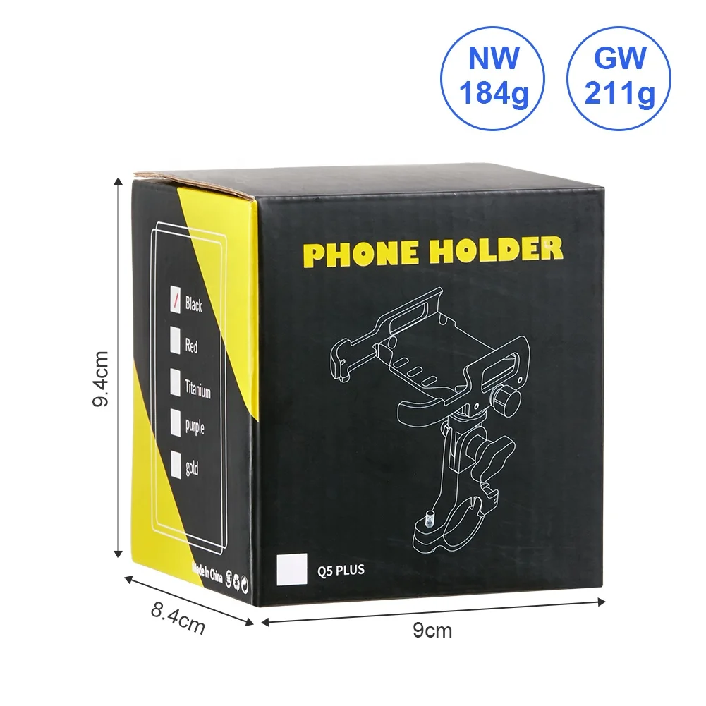 Anti-fall Bicycle Phone Holder Bendable Double Rotation Bike Holder Rack Smart Phone Holder For Bike