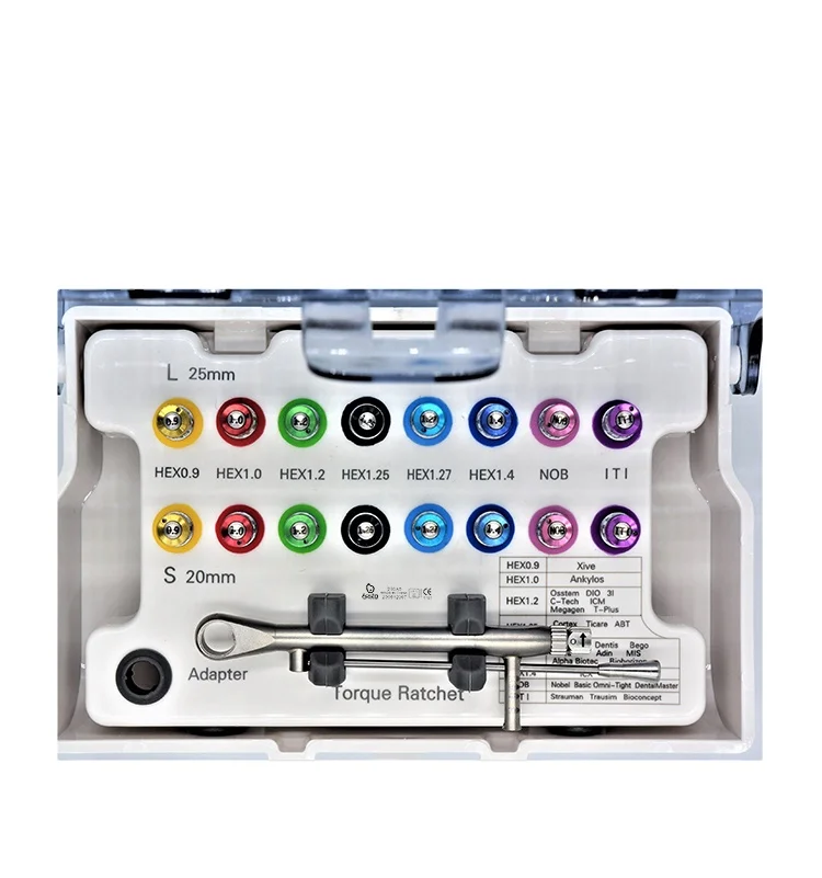 Dental Instrument Implant Screw Driver Kit Universal Torque Wrench