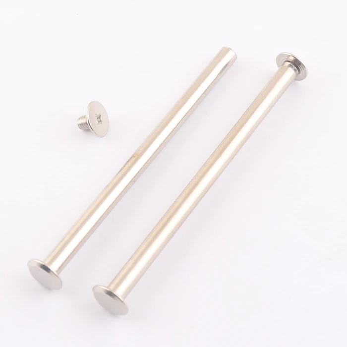 8cm Metal Round Flat Head Chicago Book Binding Screw for Leather Craft