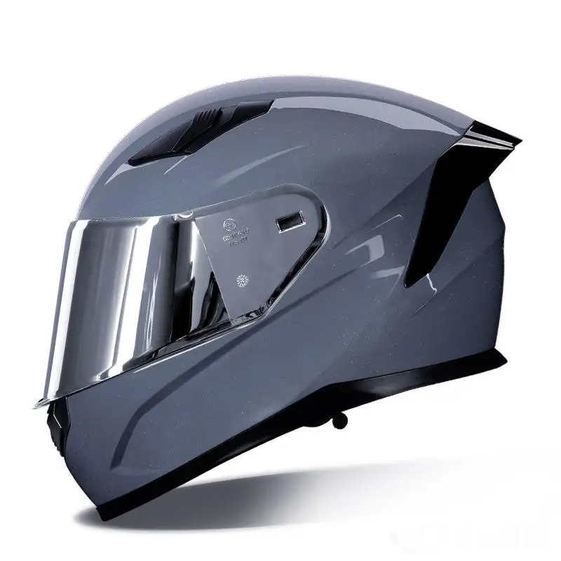 Оптовая продажа дешевый мужской мотоциклетный шлем Ece 22 06 Dot с двойным козырьком на все