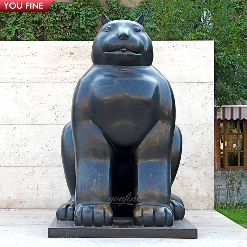 Cast Outdoor Large Metal Craft Bronze Fernando Botero Cat Statue