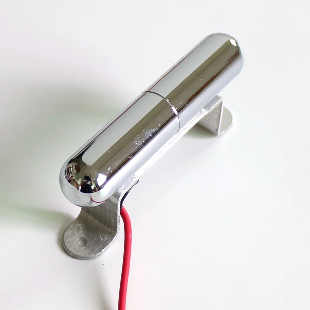 Donlis Chrome Tube Ceramic Lipstick Guitar Pickup for Single Coil Route With Aluminum Baseplate