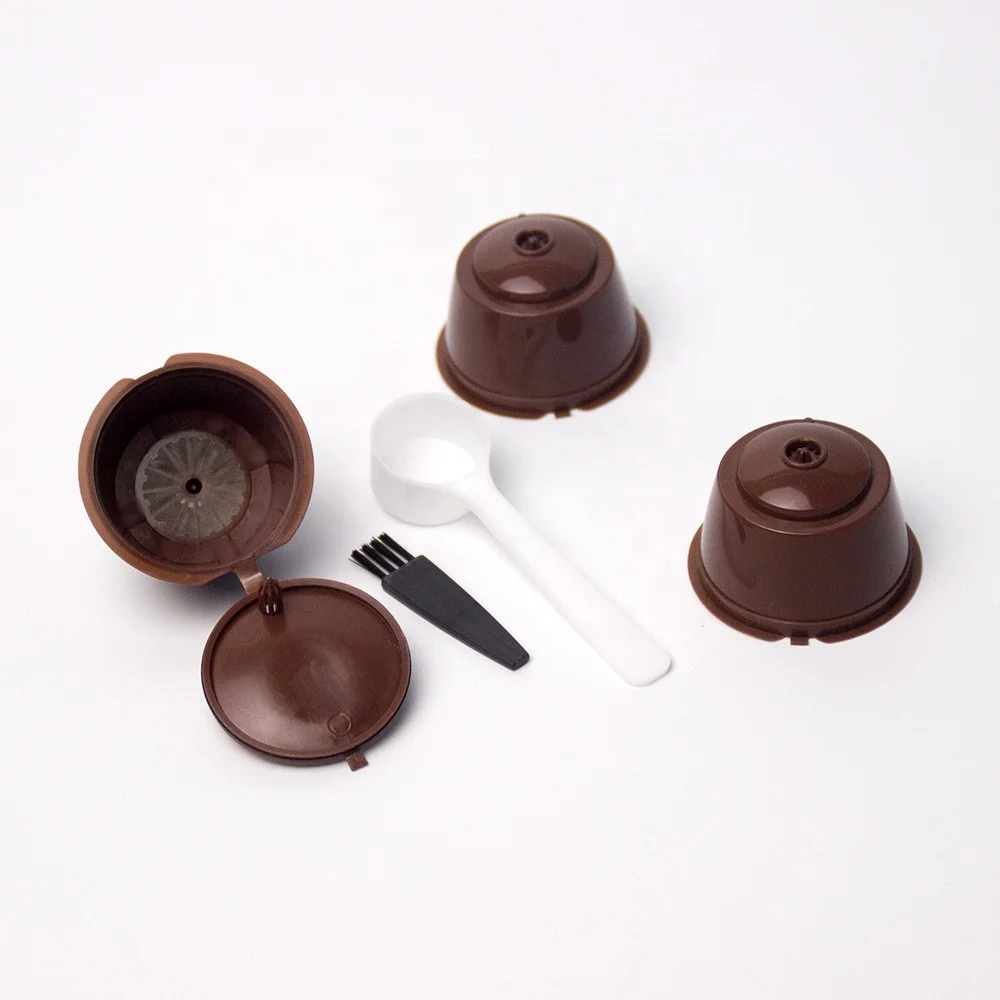 Dolce Gusto Coffee Capsule Filter 3Pcs/Lot Plastic Refillable Coffee Capsules 200 Times Reusable Compatible For Cafe Dolce Gusto