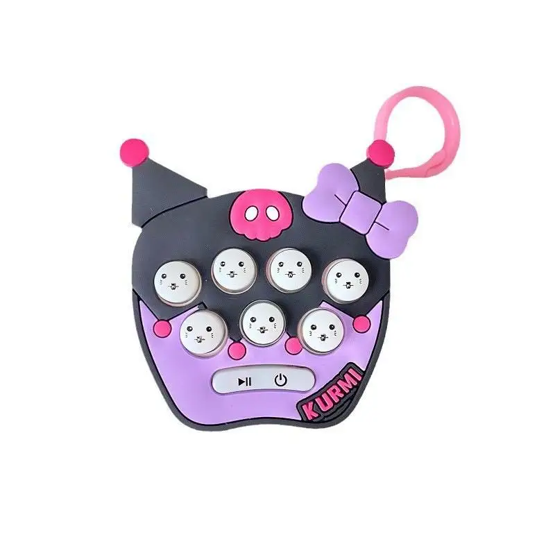 Customizable LOGO Mini Handheld Cartoon Pattern Whack-a-mole Electronic Toy Small Key Chain