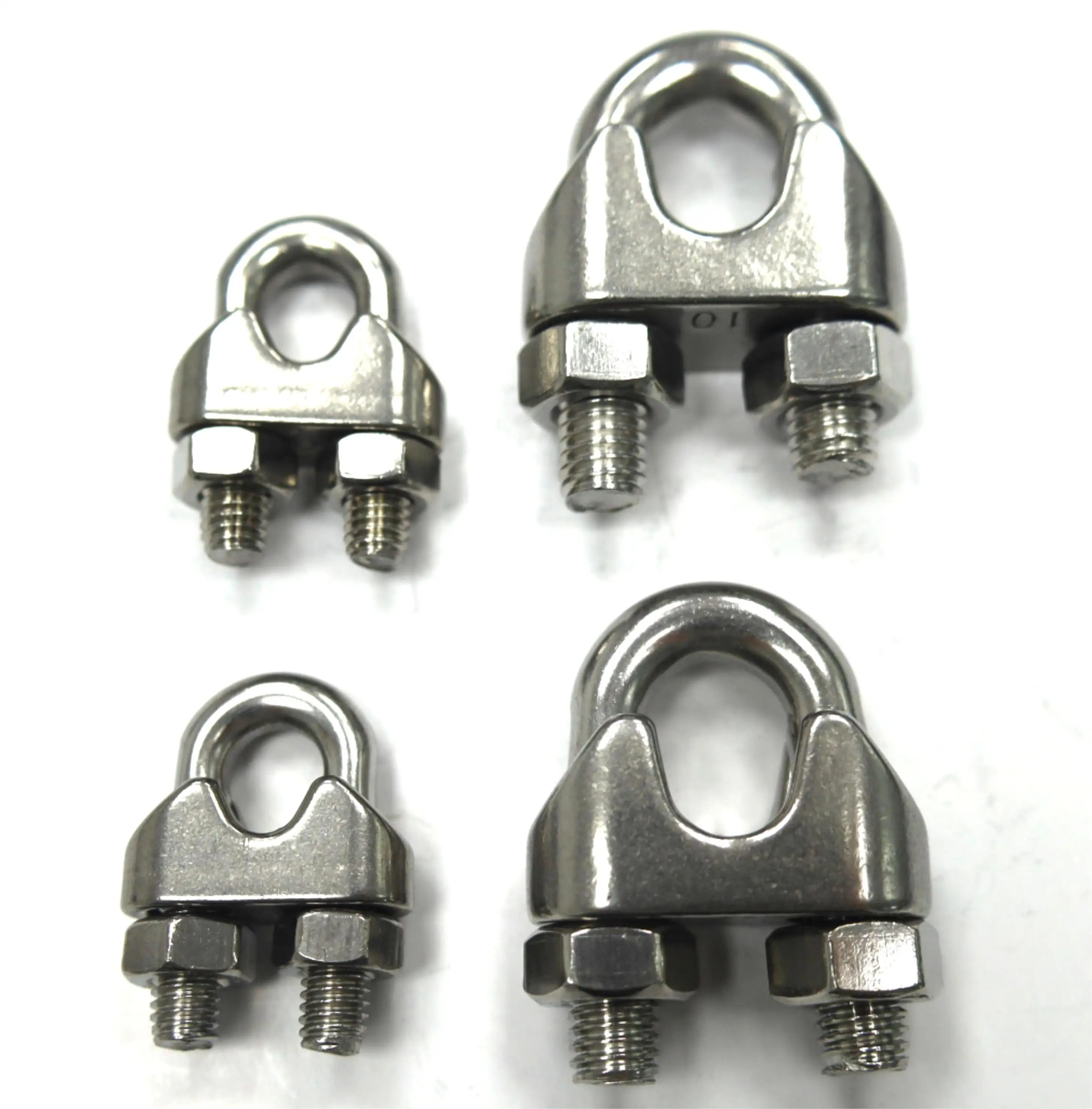 Factory Price Stainless Steel DIN 741 Metric Size Germany Standard Wire Rope Clip Forged Rigging Cable Clamp
