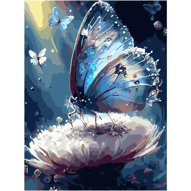 Butterfly Painting By Numbers Kits Animals Marker By Numbers Handmade For Home Decoration 40x50cm/16x20inch Without Frame