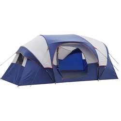 Outdoor camping tent 10 people outdoor camping tent Double layer thickening rainproof large family outing travel shed