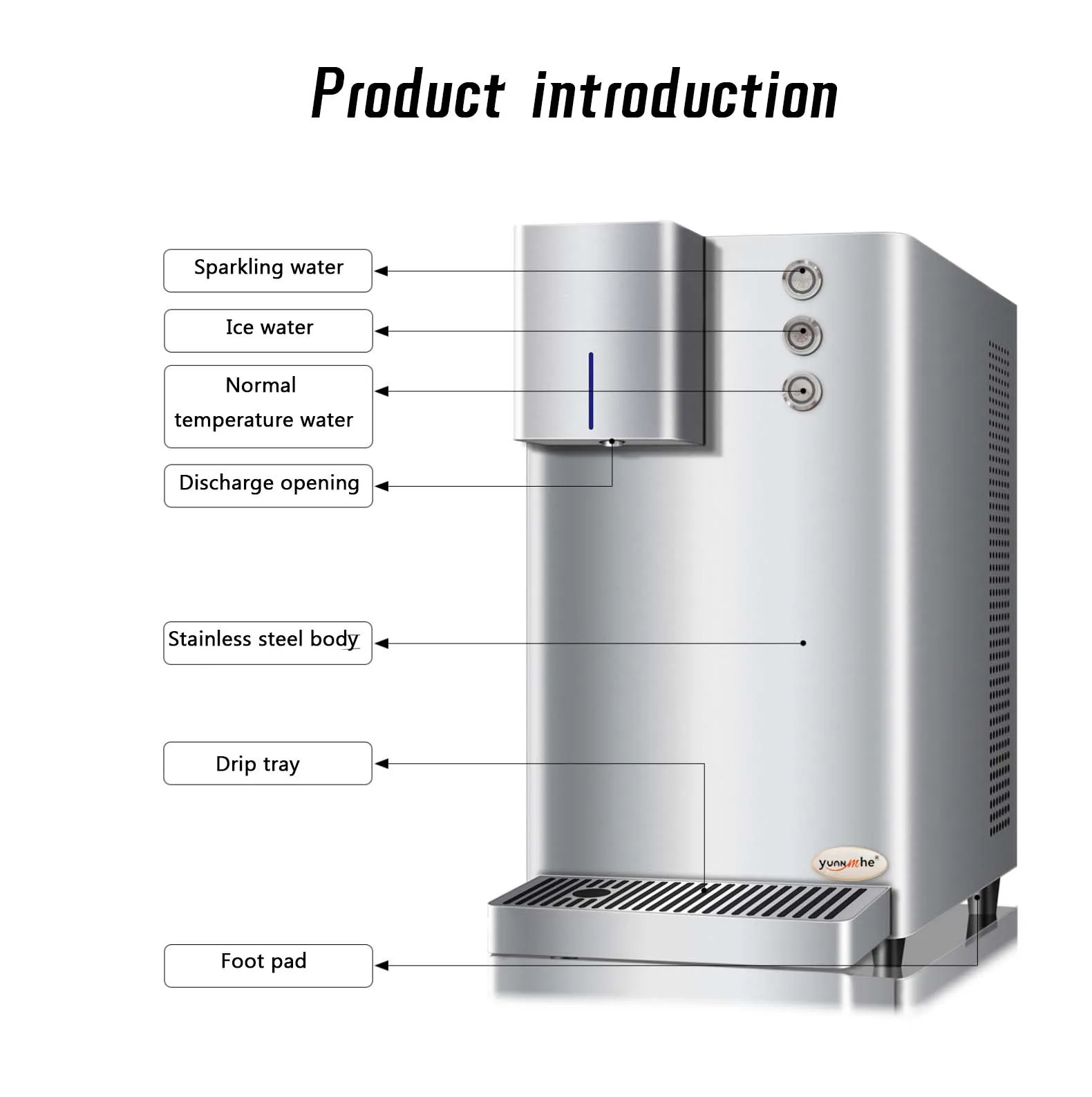 Commercial Carbonated Sparkling Water Maker 20 liter with ice maker countertop  soda fountain machine for business