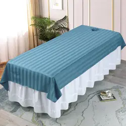Wholesale Polyester Stripe SPA Sheet Massage Table Sheet