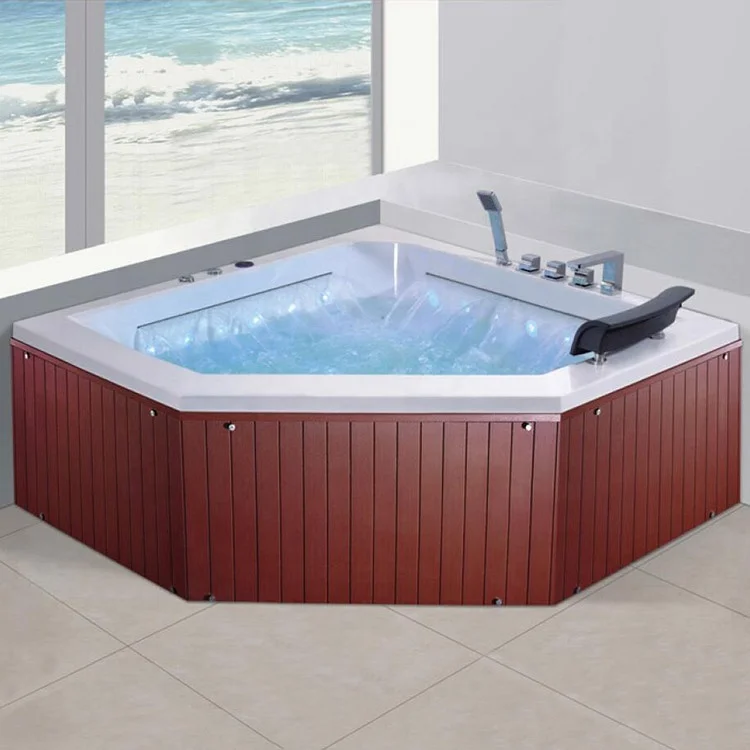 Freestanging Hot Massage Tub 2 Persons Massage Bathtub Best Price Clear Glass Tub Bathtub Acrylic Massage Bathtub