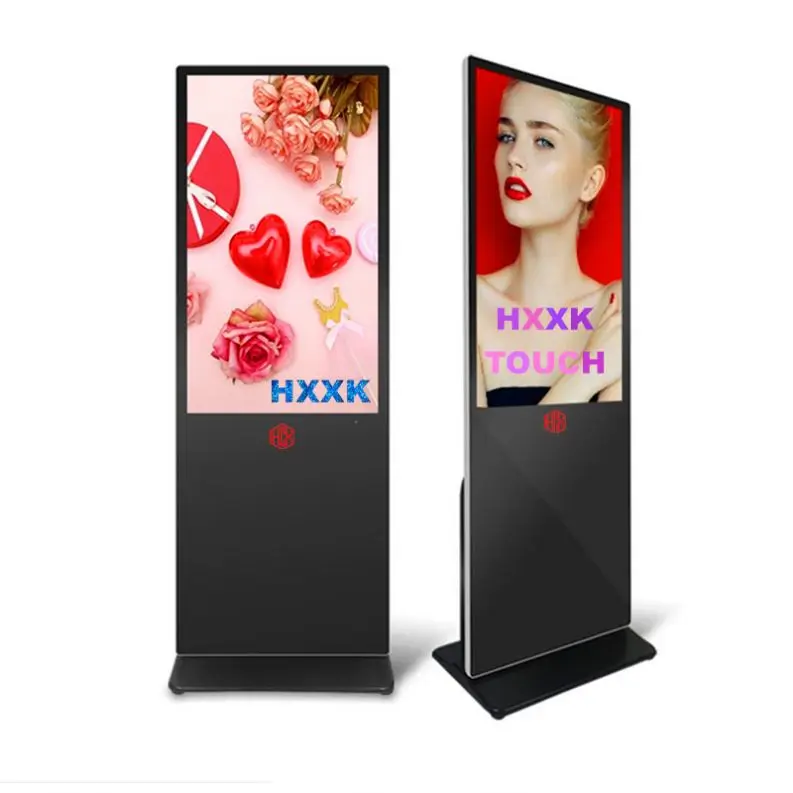HXXK интерактивная система Android IPS 4K ЖК-дисплей с цифровыми вывесками вертикальный Wi-Fi сенсорный экран киоск цифровой плакат