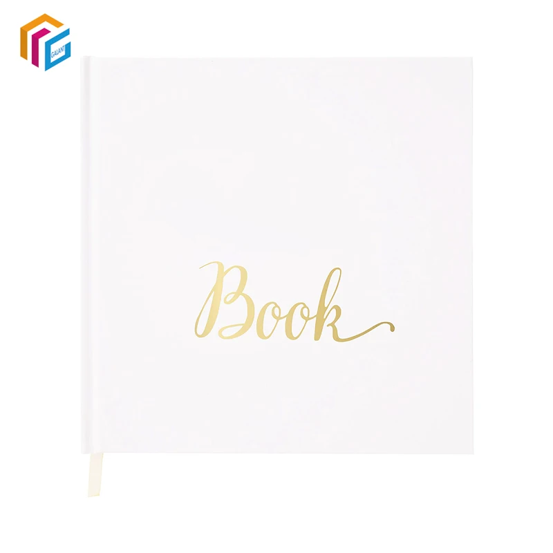 Hardcover Linen Fabric Cover Textured Paper Precious Memories Personalised Wedding Guest Book
