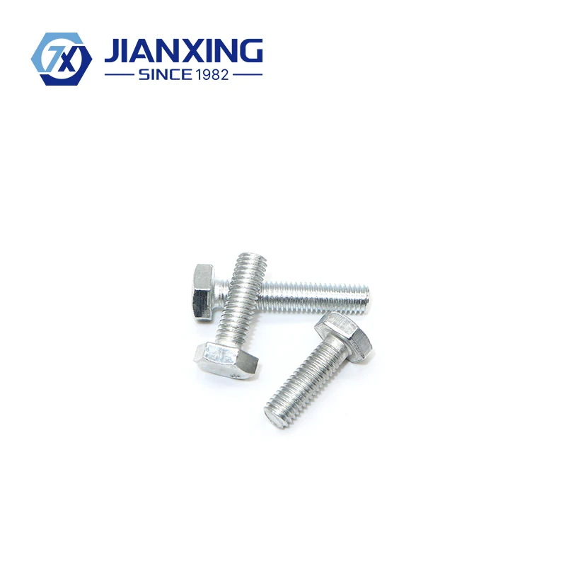 DIN933 Carbon Steel Hex Head Bolt Grade 4.8/6.8/8.8 Galvanized Zinc Plated Hexagon Bolts Screw