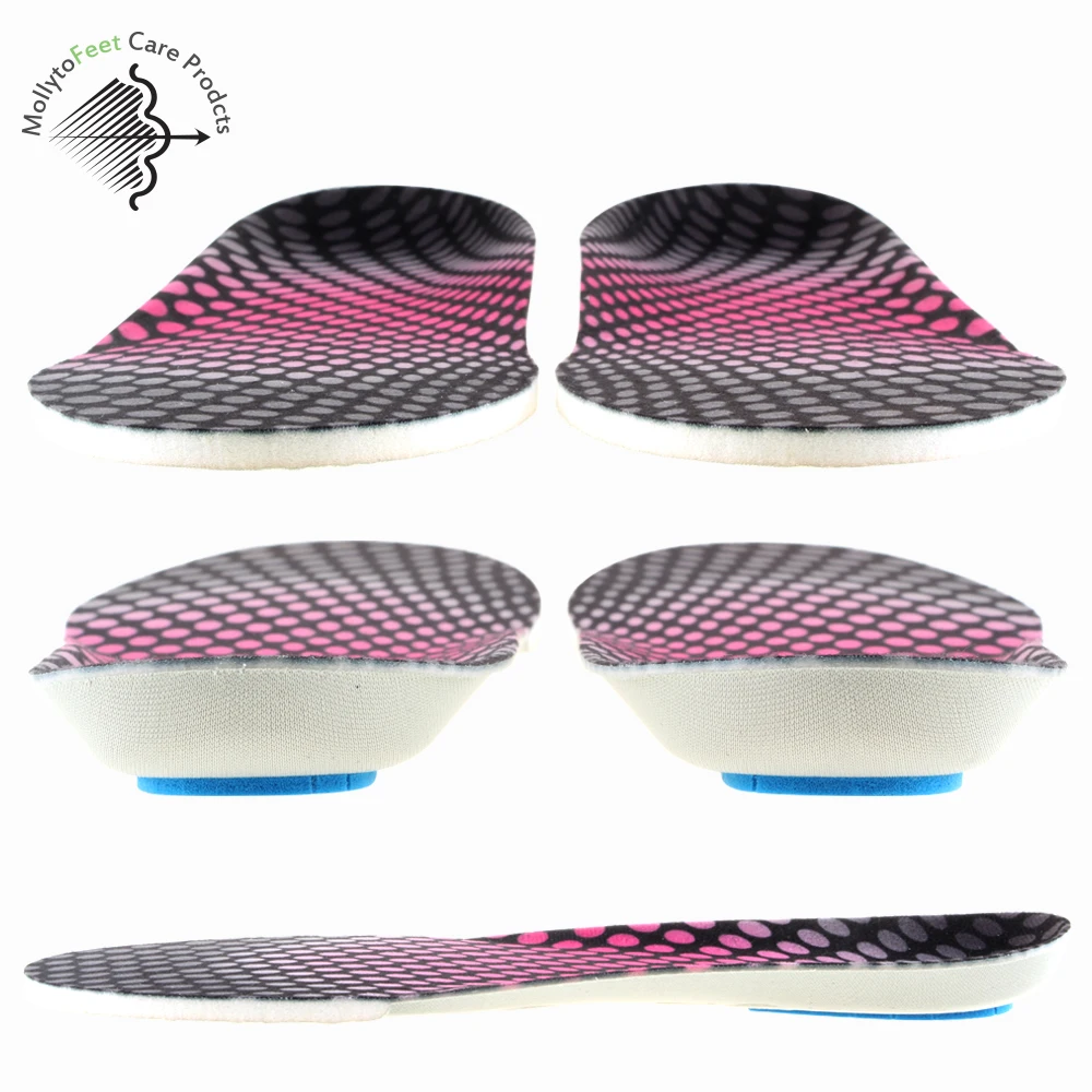 Hi-poly material custom design printed Metatarsal Support Shock absorption insole for sport shoes
