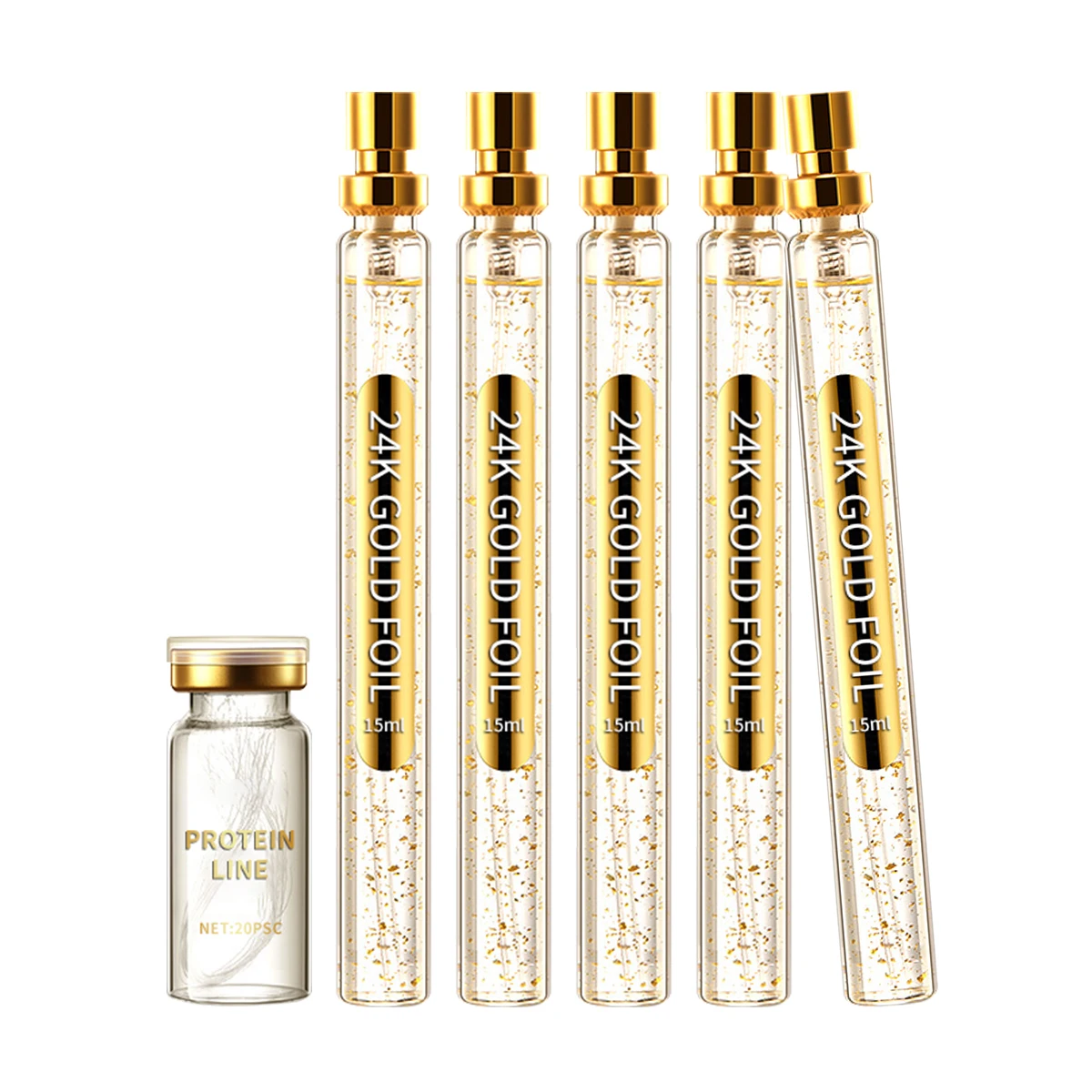 Private Label Whitening Anti Aging Revitalizer Serum Pure 24K Gold Collagen Skincare Set Korean Skin Care  Sets Products