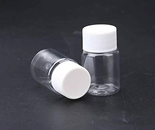 Empty plastic PET 30ml liquid medicine containers chemical solid powder pill bottle with screw cap
