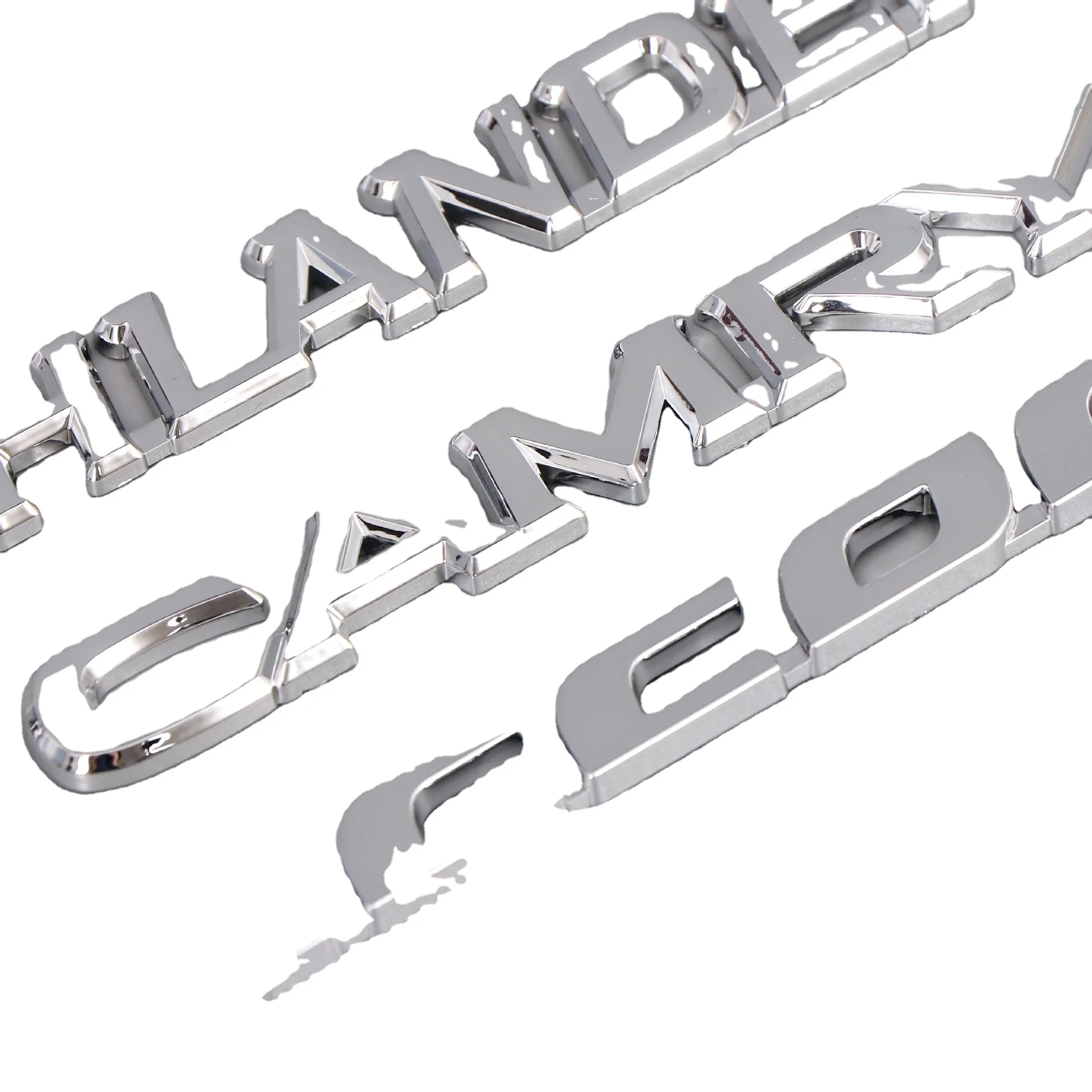 Custom Electroplate Chrome Silver 3d Abs Letters Number Car Emblem Badge Logo For Car Body Decoration